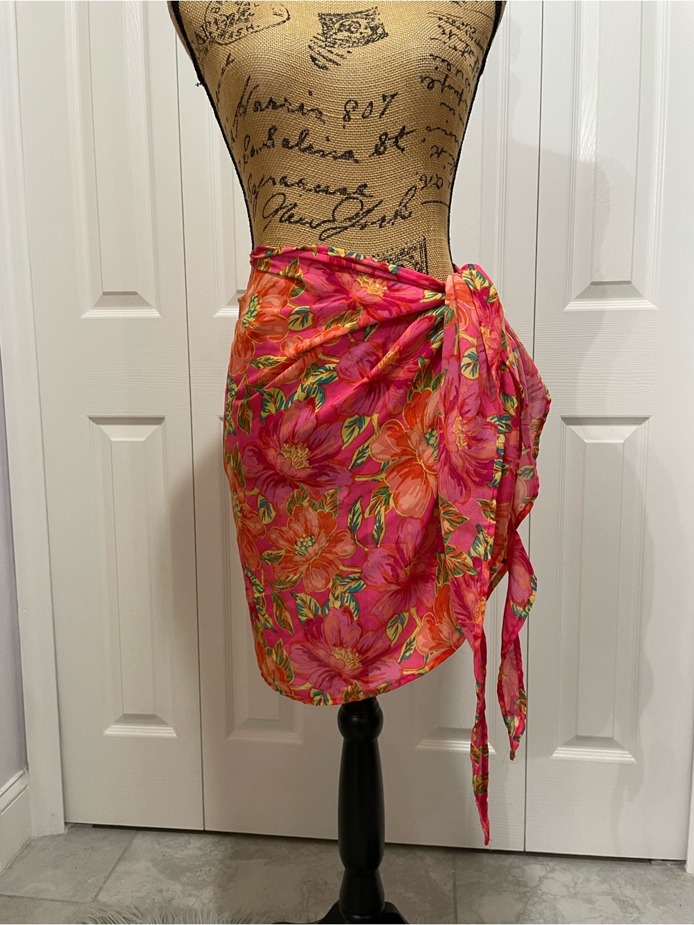 Beach Riot Pink & Orange Floral Sarong Pareo